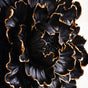 Glam Black Flower Wall Decor For Living Room - Flower Wall Decor, Living Room Wall Art, Black Floral Decor, Wall Art for Home Decor