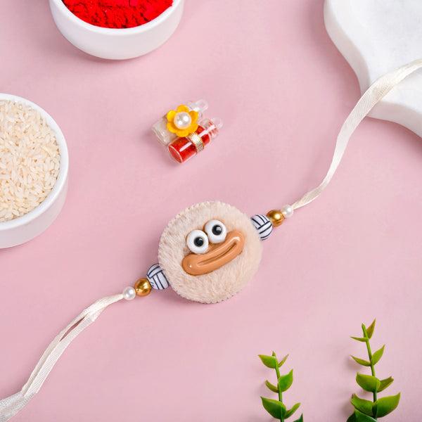 Fluffy Cartoon Rakhi Gift Set
