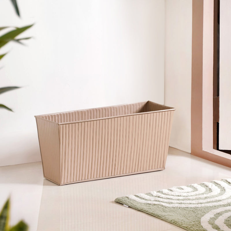 Fluted Balcony Planter Box Taupe