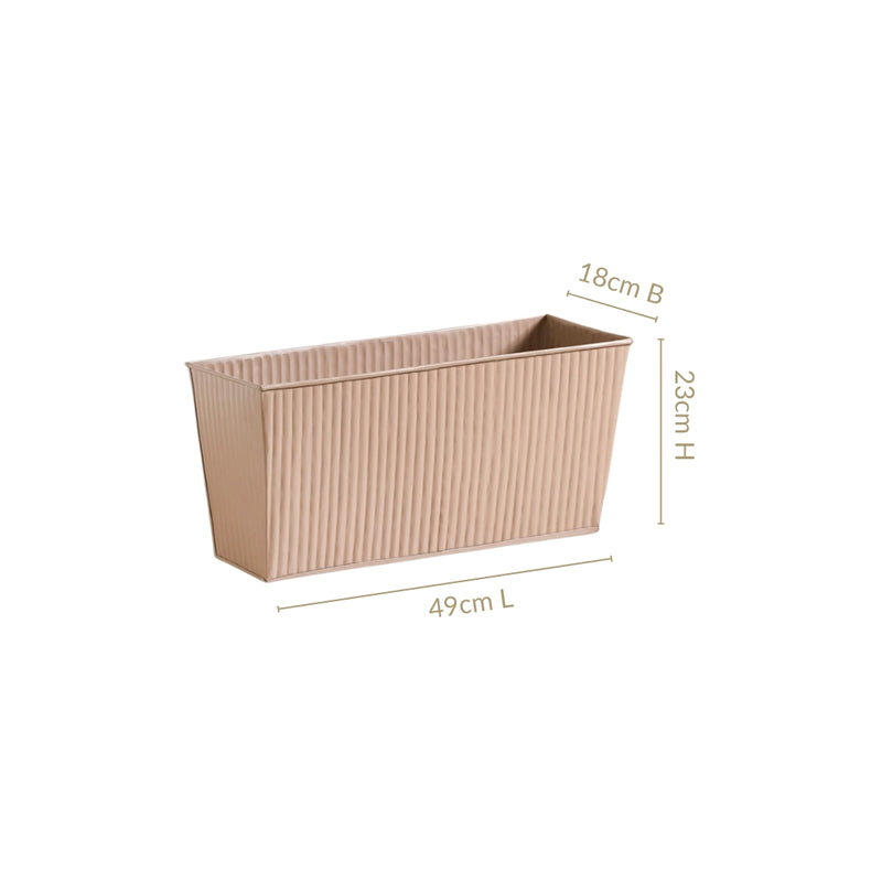 Fluted Balcony Planter Box Taupe