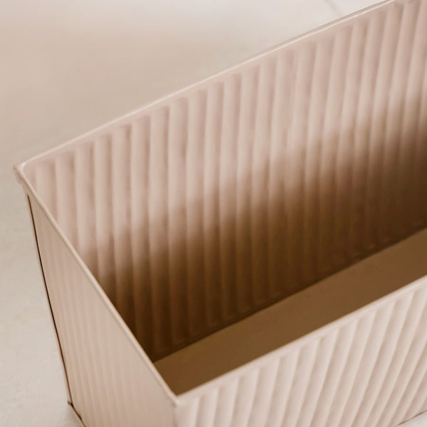Fluted Balcony Planter Box Taupe