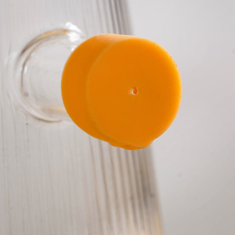 Fluted Cooking Oil Dispenser Bottle With Wooden Lid 1000ml