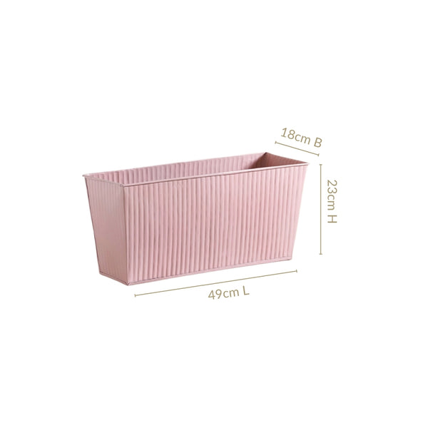 Fluted Indoor Planter Box Pink
