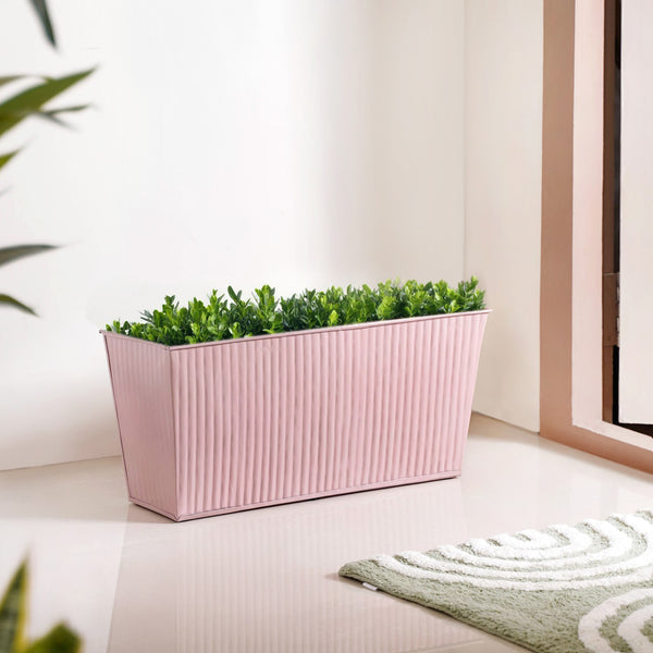 Fluted Indoor Planter Box Pink
