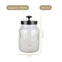 Luxe Fluted Jar With Flower Accent Lid Set Of 4 Matte Black 1000ml
