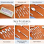 Fluted Stainless Steel Spoons And Fork Set Of 12