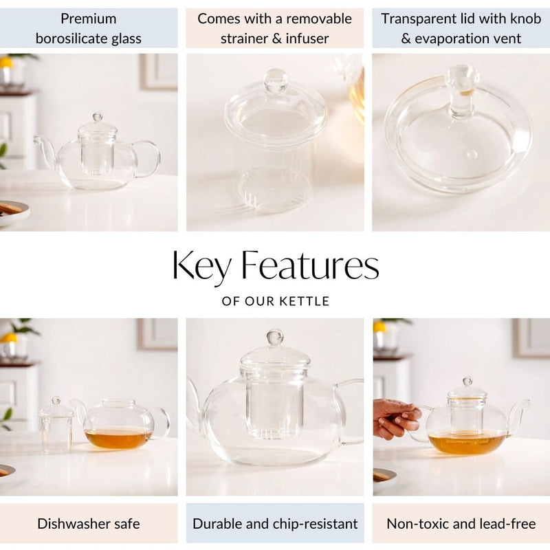 Tea Brewing And Serving Kettle With Infuser 750ml