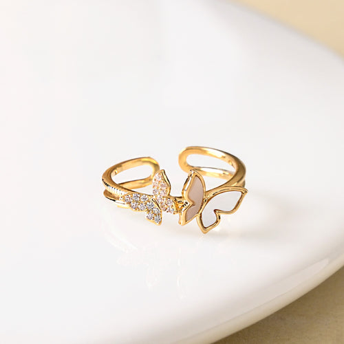 Flutter Duo Gold Butterfly Ring