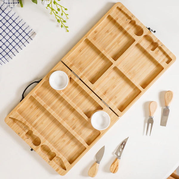 Foldable Trending Charcuterie Board Set With Bowls And Knives 22inch
