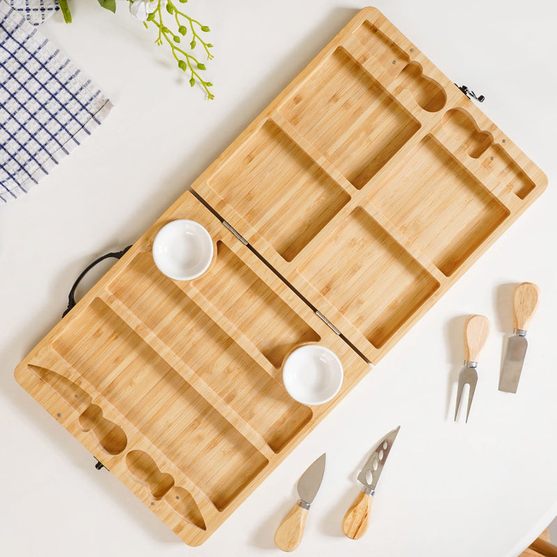 Foldable Charcuterie Board Set With Bowl And Knife