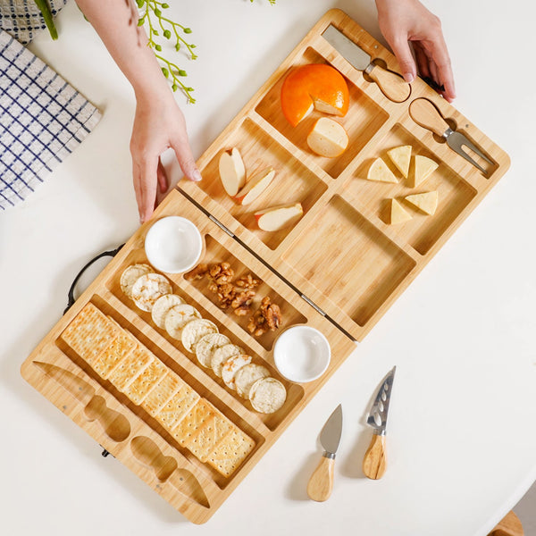 Foldable Trending Charcuterie Board Set With Bowls And Knives 22inch