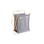 Foldable Cloth Laundry Basket Grey