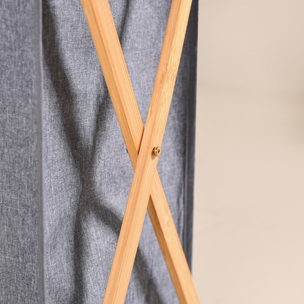 Foldable Cloth Laundry Basket Grey
