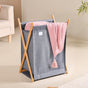 Foldable Cloth Laundry Basket Grey