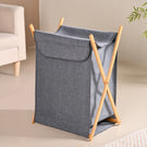 Foldable Cloth Laundry Basket Grey
