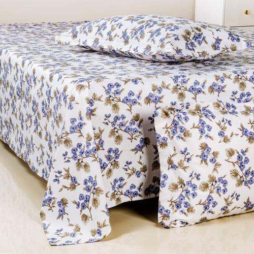 Forest Ferns Pure Cotton King Size Bedding Set 275x275cm