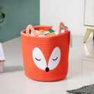 Sleeping Fox Woven Basket 25cm