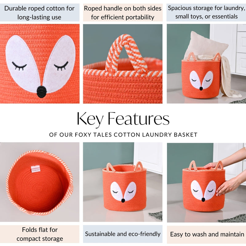 Foxy Tales Cotton Woven Basket 