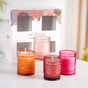 Fruity Florals Scented Candle Jars Set Of 4 With Gift Box