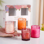 Fruity Florals Scented Candle Jars Set Of 4 With Gift Box