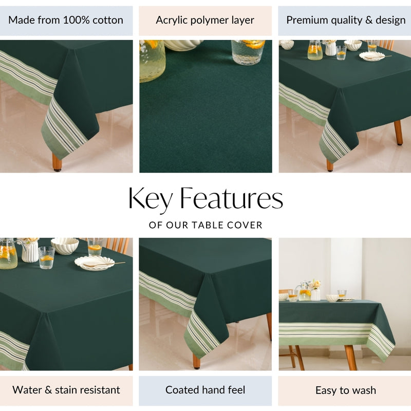 Fresh Stripe 8 Seater Water Resistant Table Cover 274x152cm