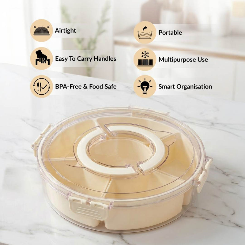FreshGrid Airtight 6 Compartments Storage Box