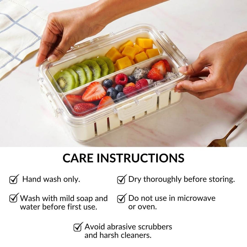 FreshGrid Two Section Fridge Storage Box