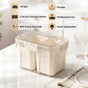 FreshGrid Tall Fridge Storage Box With 2 Compartments