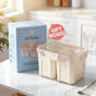 FreshGrid Tall Fridge Storage Box With 2 Compartments
