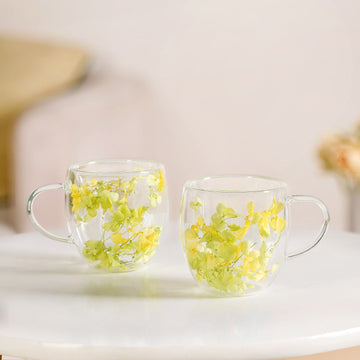 Fresh Florals Double Walled Mug Set Of 2 250ml