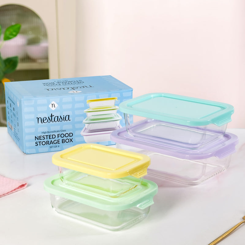 Freshlock Meal Prep Rectangular Storage Box Set Of 4