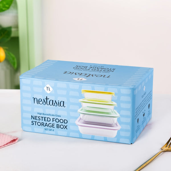 Freshlock Meal Prep Rectangular Storage Box Set Of 4