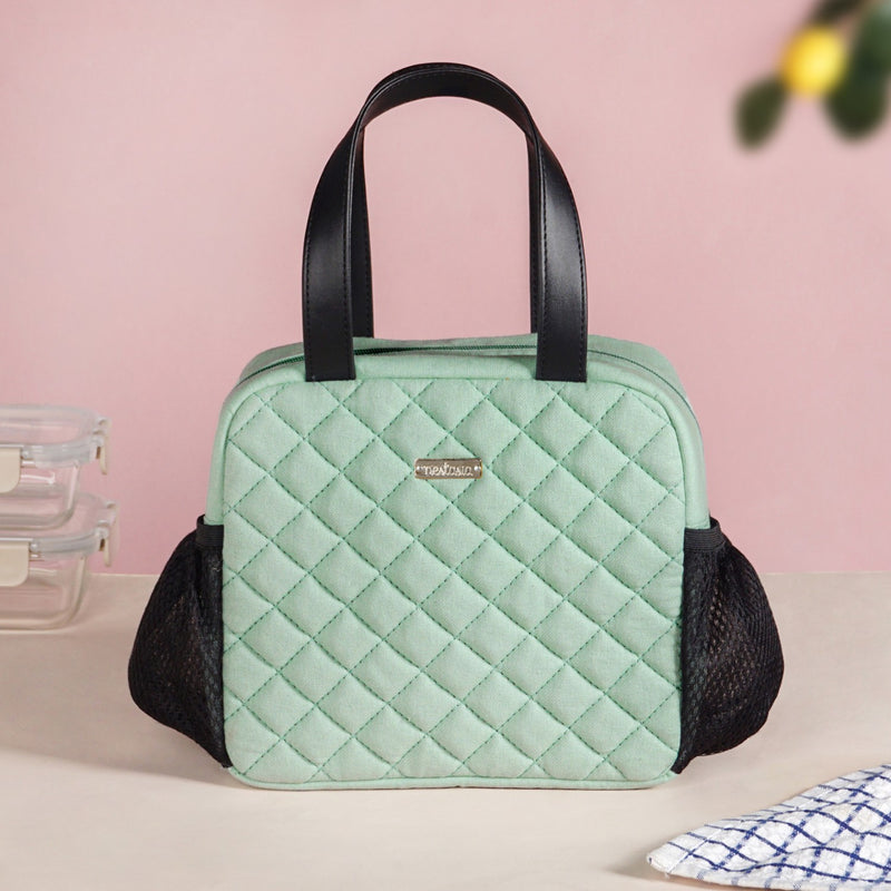 Freshpack Quilted Lunch Bag In Mint