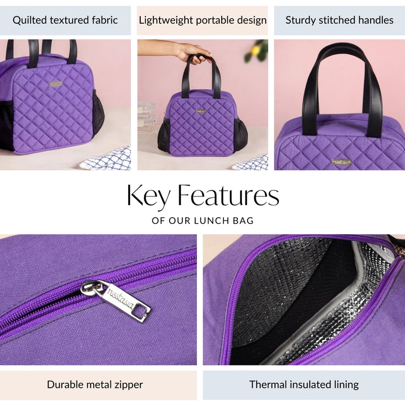 Freshpack Insulated Daily Lunch Bag In Purple