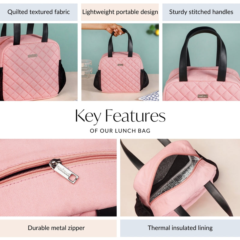 Freshpack Thermal Lunch Bag In Pink