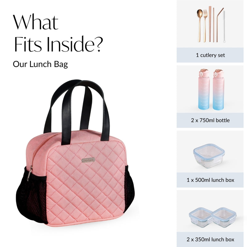 Freshpack Thermal Lunch Bag In Pink