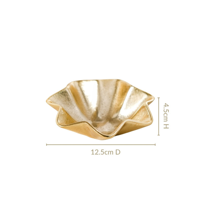 Frill Metal Trinket Bowl Set Of 2