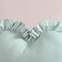 Frilly Heart Cotton Cushion Mint Green