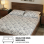 Frostbloom Pure Cotton King Size Bedding Set 275x275cm