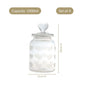 Glass Heart Knob Jar Set Of 4 1000ml