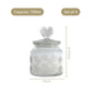 Glass Heart Knob Jar Set Of 4 700ml