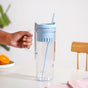 Fruit Infuser Water Bottle With Straw And Ergonomic Handle