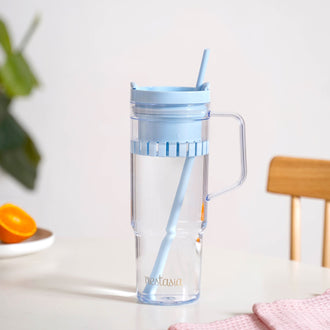 Fruit Infuser Water Bottle With Straw And Ergonomic Handle