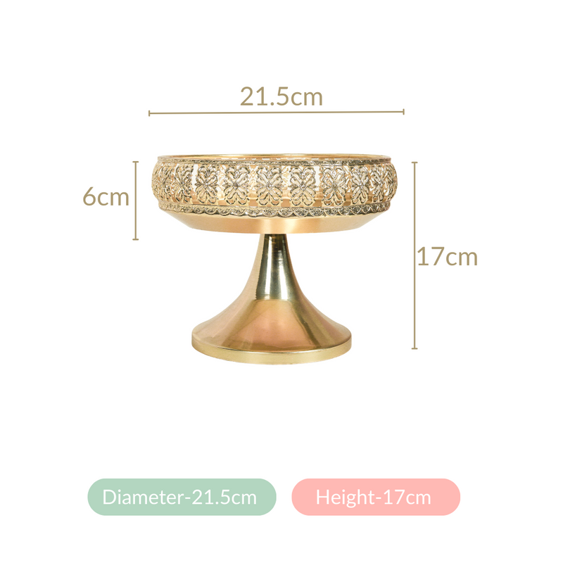 Decorative Fruit Bowl With Pedestal Large