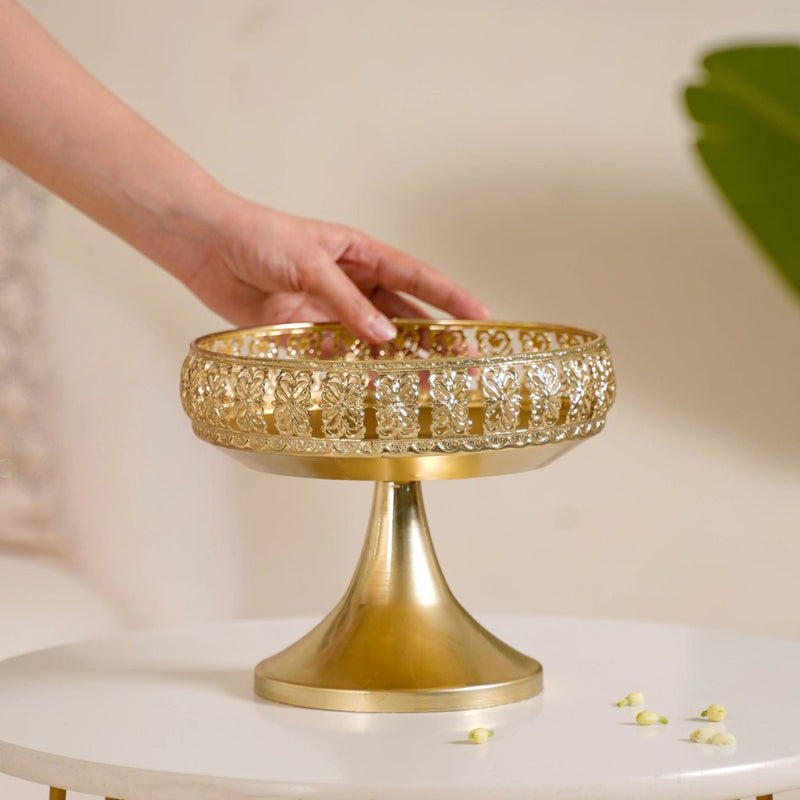 Decorative Fruit Bowl With Pedestal Large