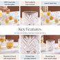 Luxe Whiskey Glass Set Of 6 220ml