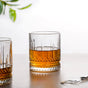 Set Of 6 Premium Ribbed Whiskey Glasses 250ml