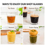 Embossed Shot Glass Set Of 12 55ml