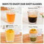 Sunburst Embossed Shot Glass Set Of 12 55ml