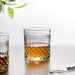 Premium Diamond Embossed Whiskey Tumbler Glass Set Of 6 240ml